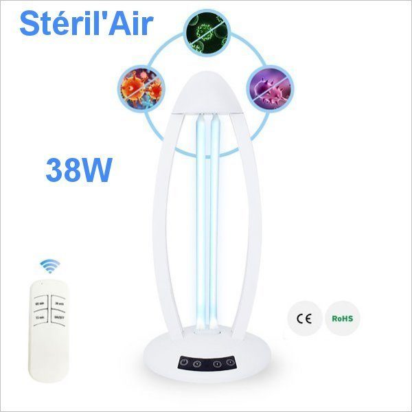 Lampe-de-stérilisation-uv-air-et-ozone-Blanche