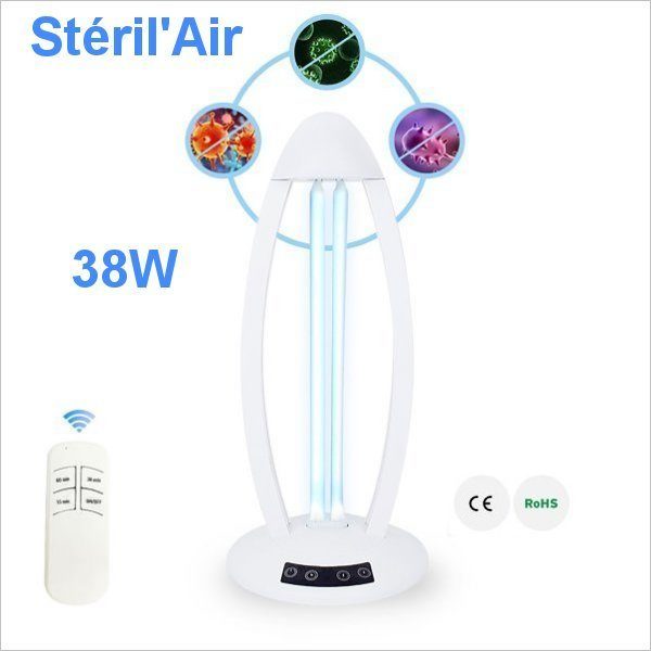 Lampe-de-stérilisation-uv-air-et-ozone-Blanche